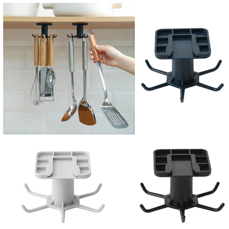 Rotatable Kitchen Hook Storage Organizer