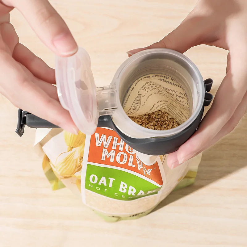 Food Storage Clip with Pour Spout