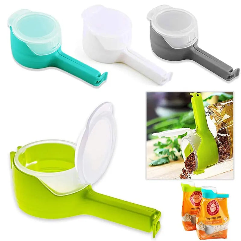 Food Storage Clip with Pour Spout